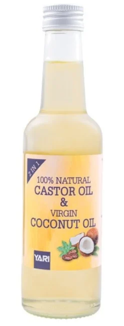Aceite Combinado de Aceite de Castor 100% natural y Aceite de Coco Virgen