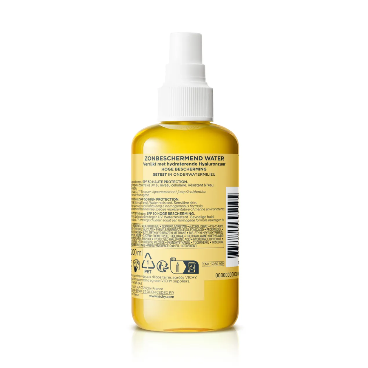 Agua de Protección Solar SPF50