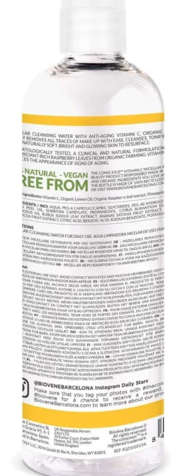 Agua Micelar Desmaquillante con Vitamina C