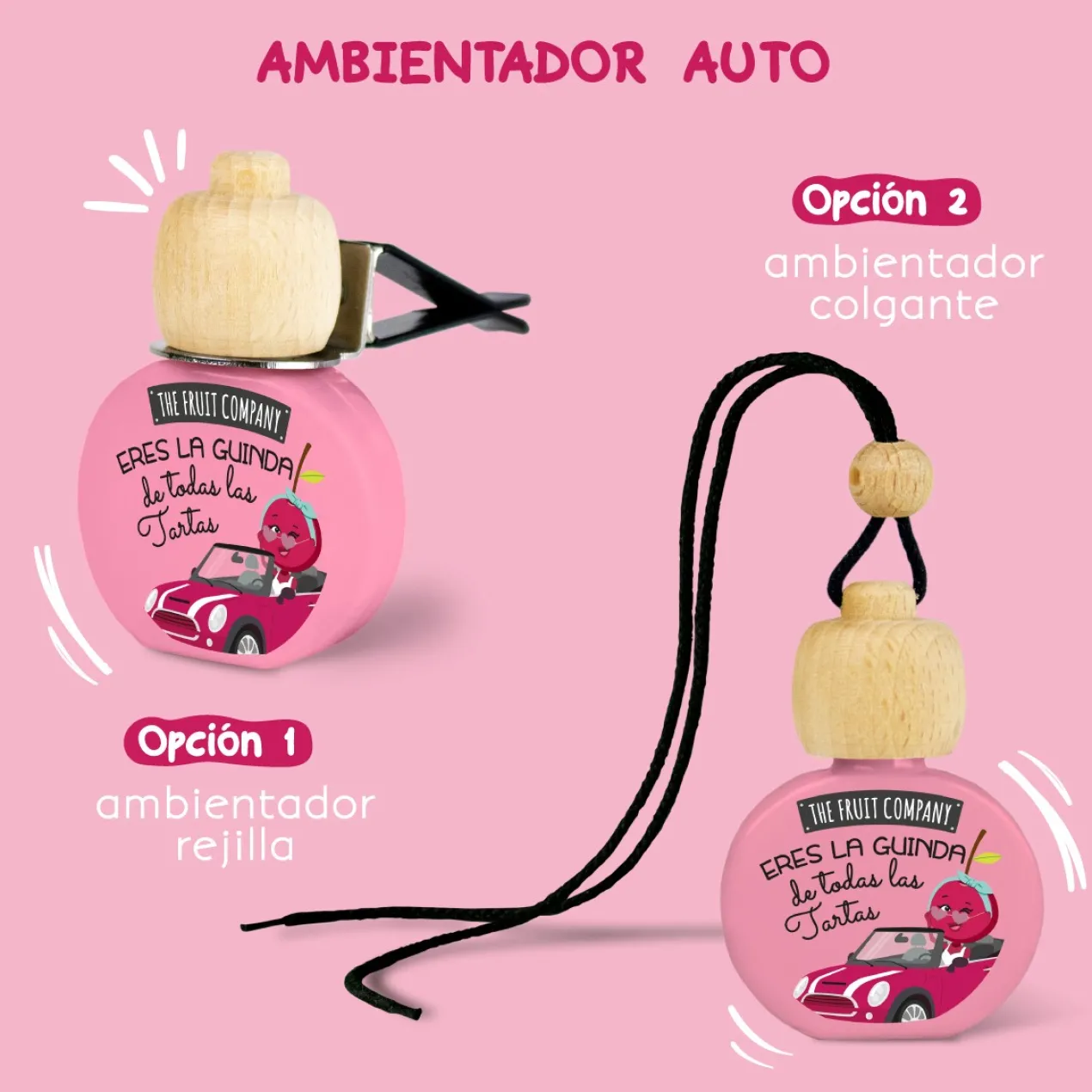 Ambientador de Cereza para coche con pinza