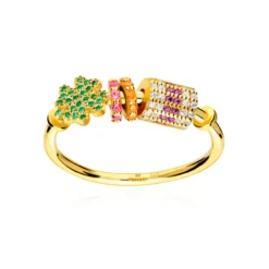 Anillo Anukis Plata de Ley / Recubrimiento oro 18K