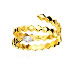 Anillo Apofis Plata de Ley / Recubrimiento oro 18K
