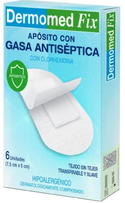 Apósito con Gasa Antiséptica con Clorhexidina