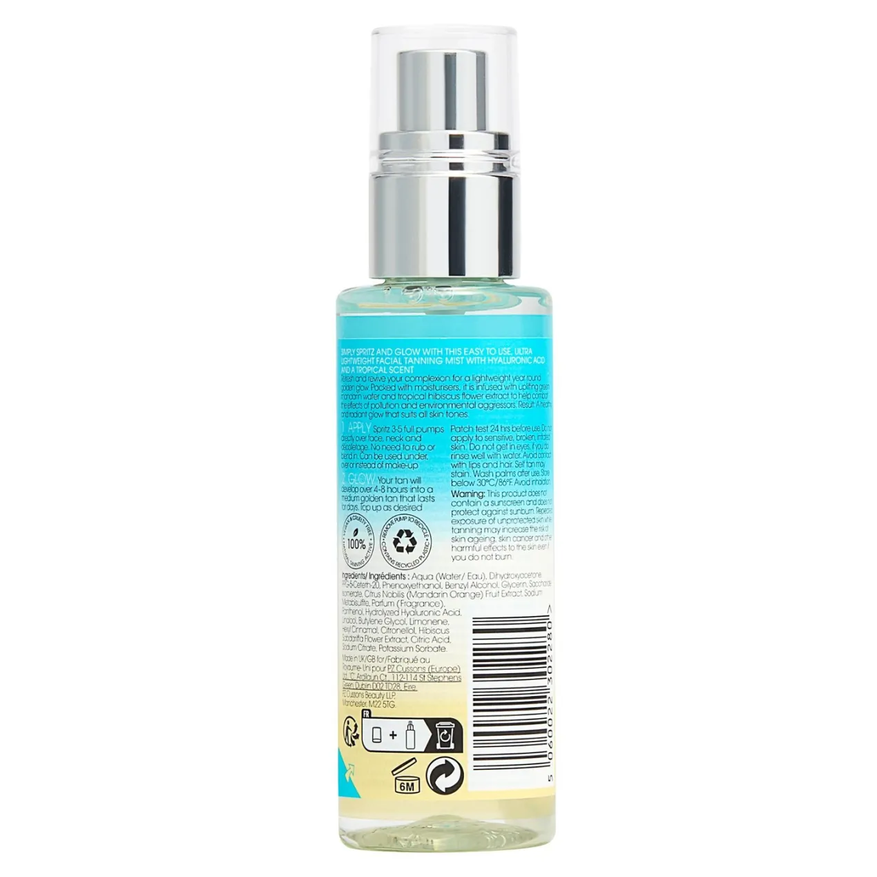 Autobronceador Facial Self Tan Purity Face Mist