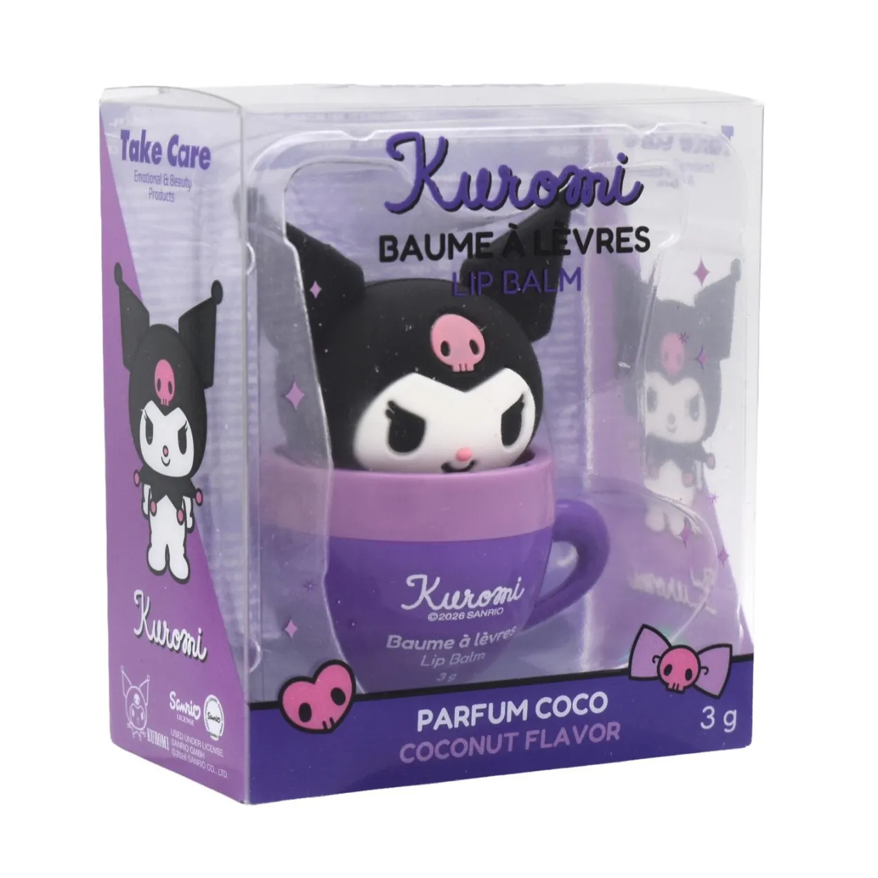 Balsamo Labial Friends Hello Kitty, Kuromi o Cinnamoroll Cup Topper