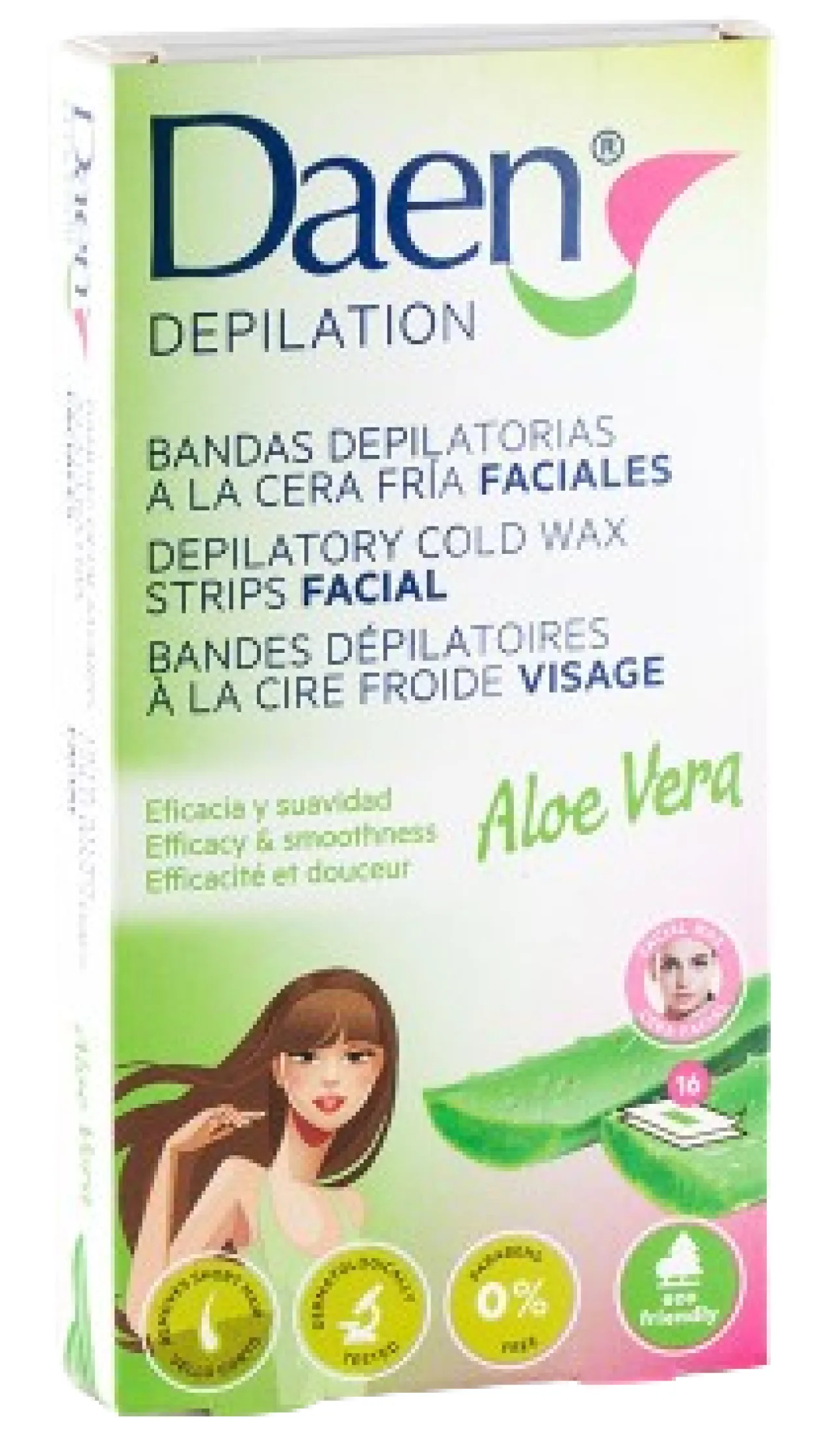 Bandas Depilatorias Faciales Aloe Vera