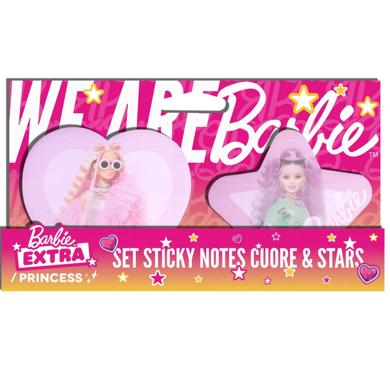 Barbie™ / Princess Set Sticky Notes Cuore & Stars Notas Adhesivas