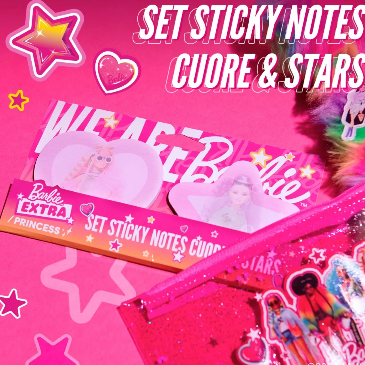 Barbie™ / Princess Set Sticky Notes Cuore & Stars Notas Adhesivas
