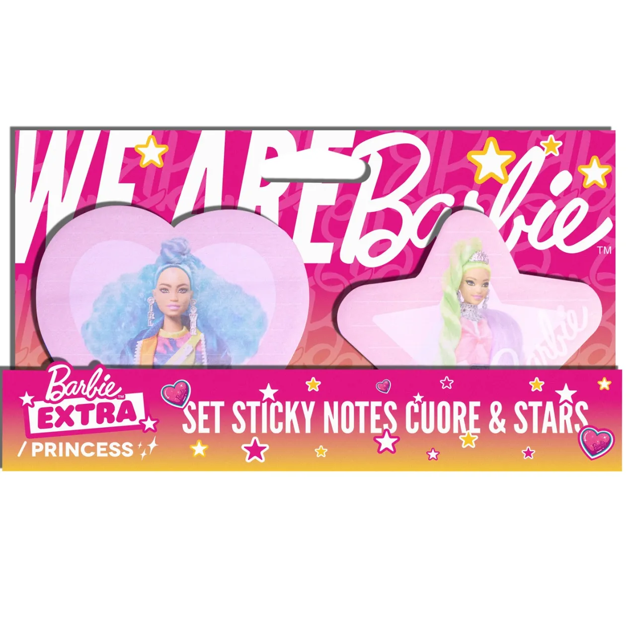 Barbie™ / Princess Set Sticky Notes Cuore & Stars Notas Adhesivas