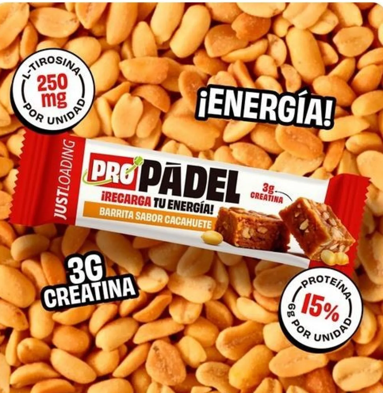 Barrita Energética Pro Pádel Sabor Cacahuete