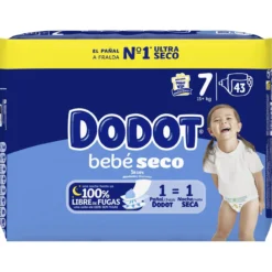 Bebé Seco Talla 7 Pañales para Bebé 15kg+