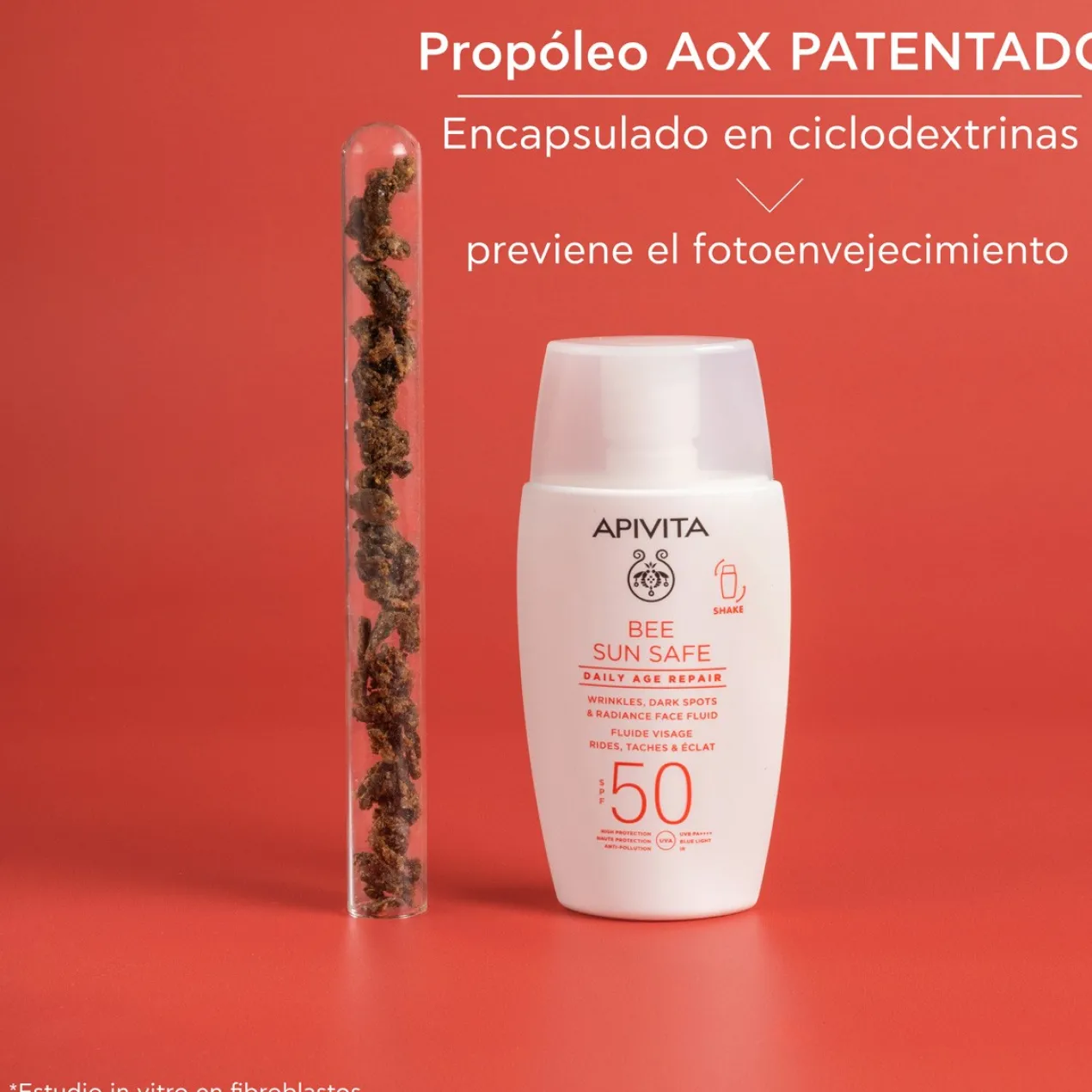 Bee Sun Safe Fluido Facial Reparación Antiedad SPF50