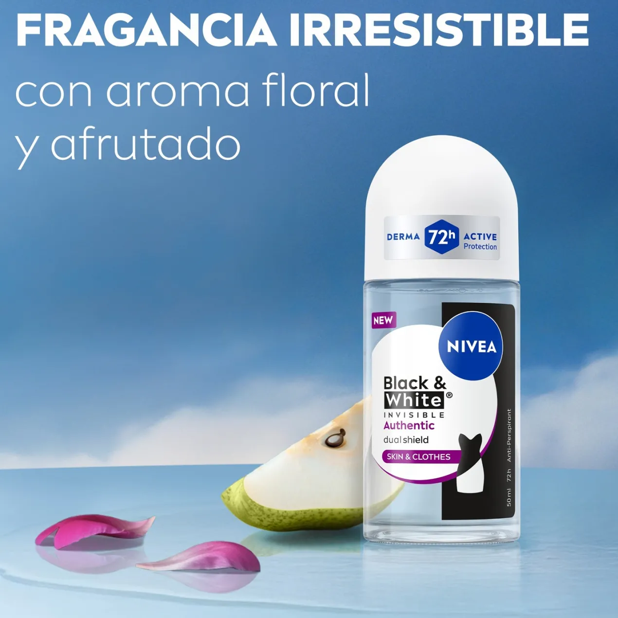 Black & White Authentic Roll on Desodorante Para Mujer