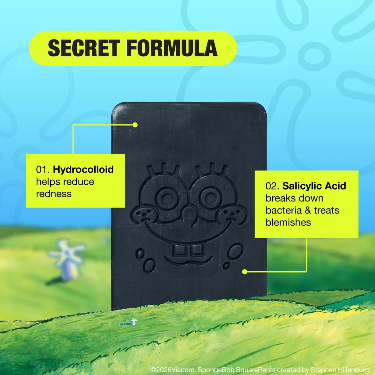 Bob Esponja Edición Limitada Anti-Breakout Facial Cleansing Bar Jabón Facial