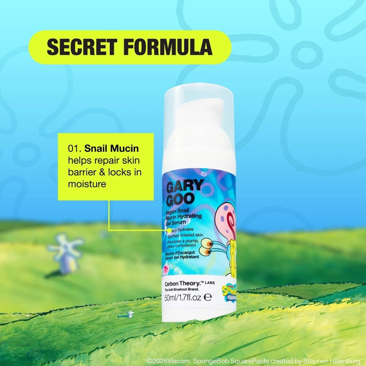 Bob Esponja Sérum Hidratante Vegano