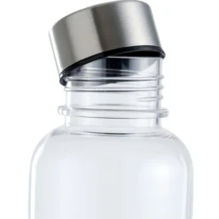 Botella de plástico con tapón de acero