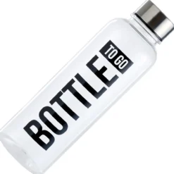 Botella de plástico con tapón de acero
