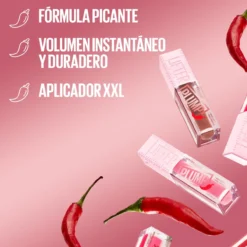 Brillo de Labios Lifter Plump con Chili Pepper y Ácido hialurónico