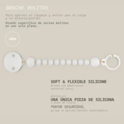 Broche Bolitas de Silicona