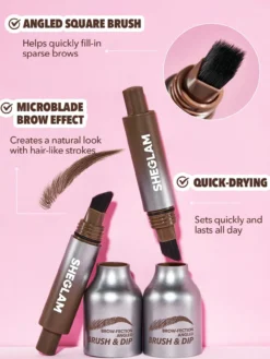 Brow-Fection Angled Brush & Dip Maquillaje Líquido de Cejas