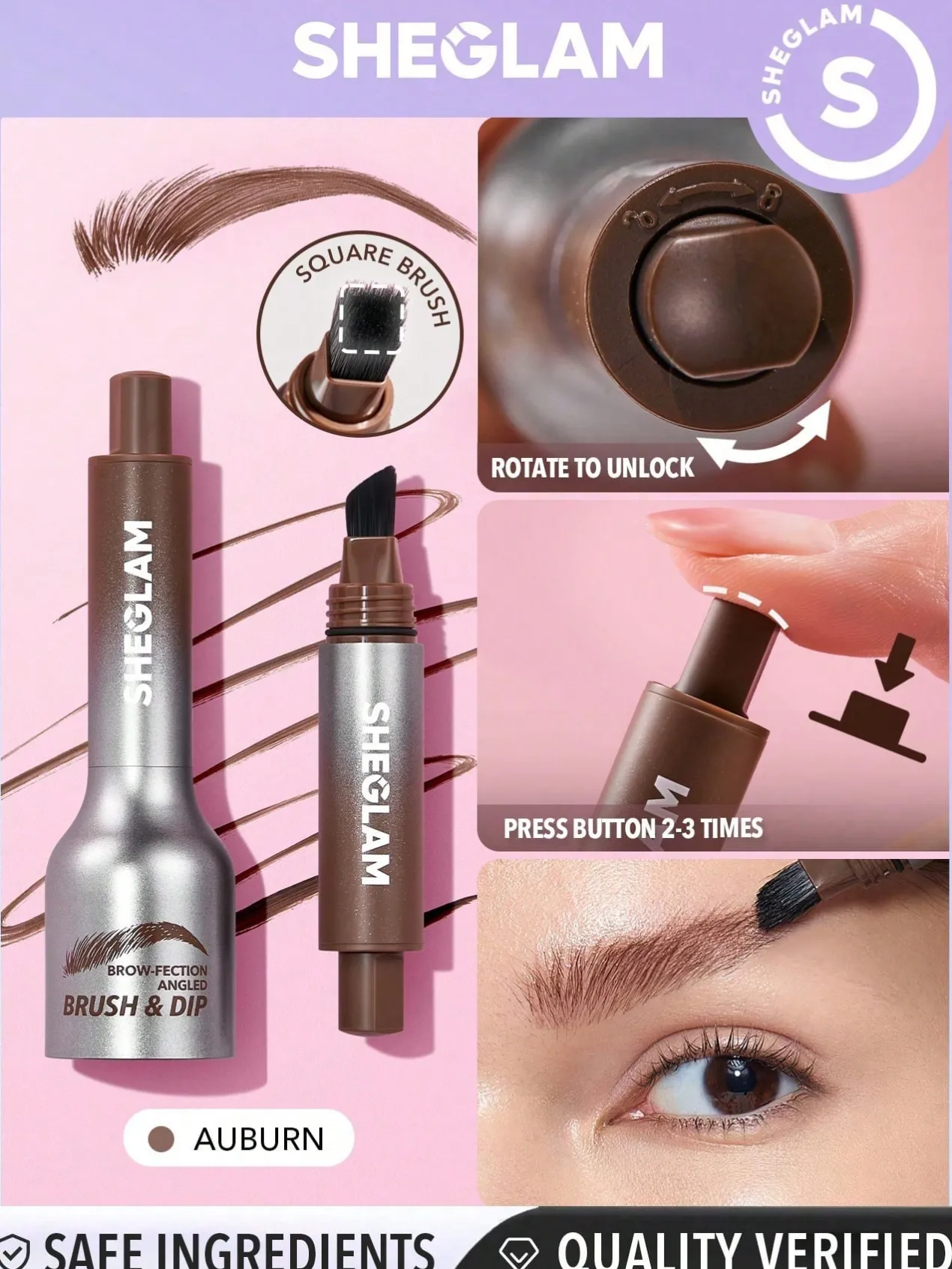 Brow-Fection Angled Brush & Dip Maquillaje Líquido de Cejas