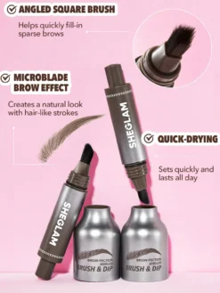 Brow-Fection Angled Brush & Dip Maquillaje Líquido de Cejas