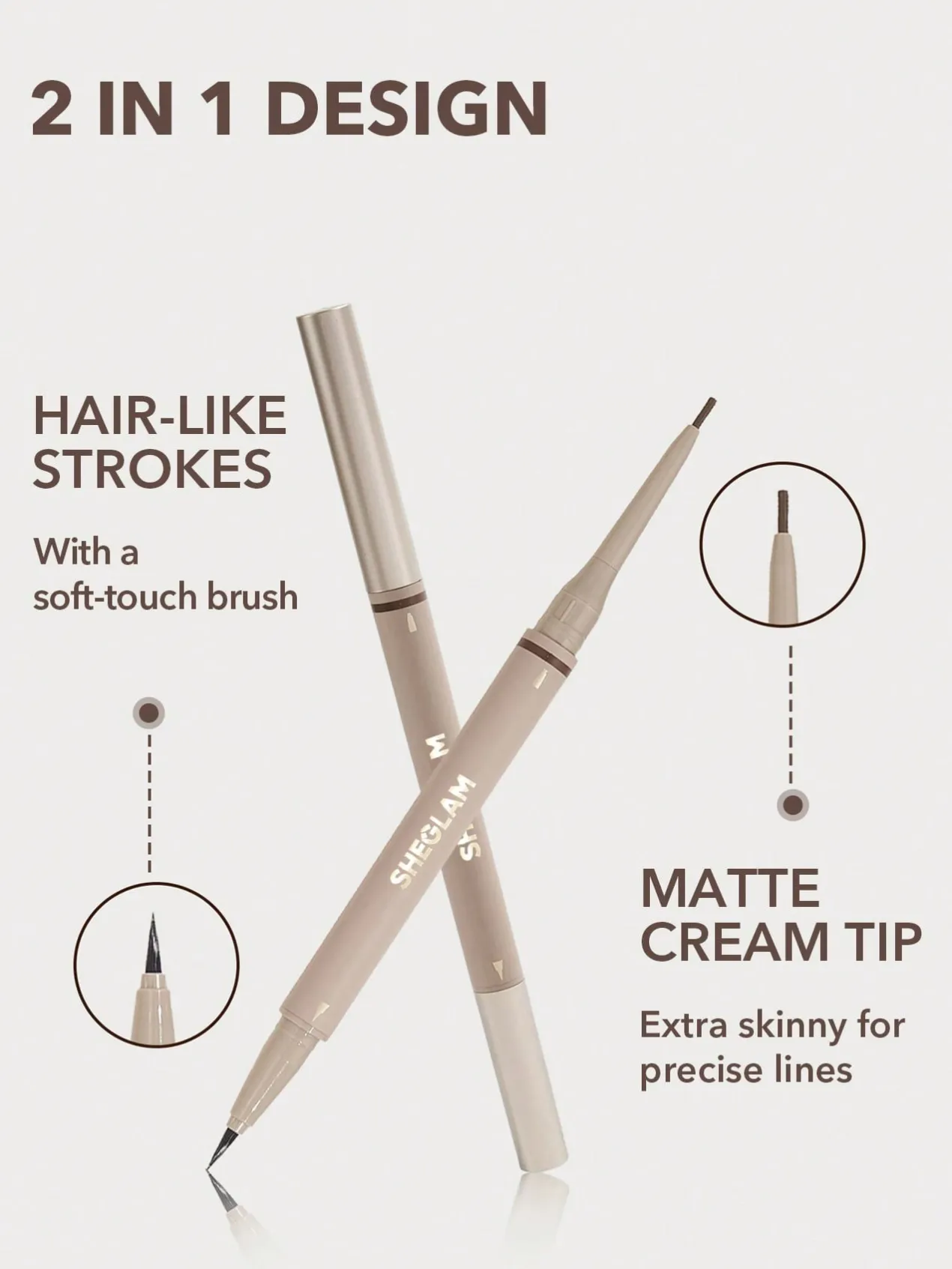 Brows On Demand lápiz de cejas 2en1