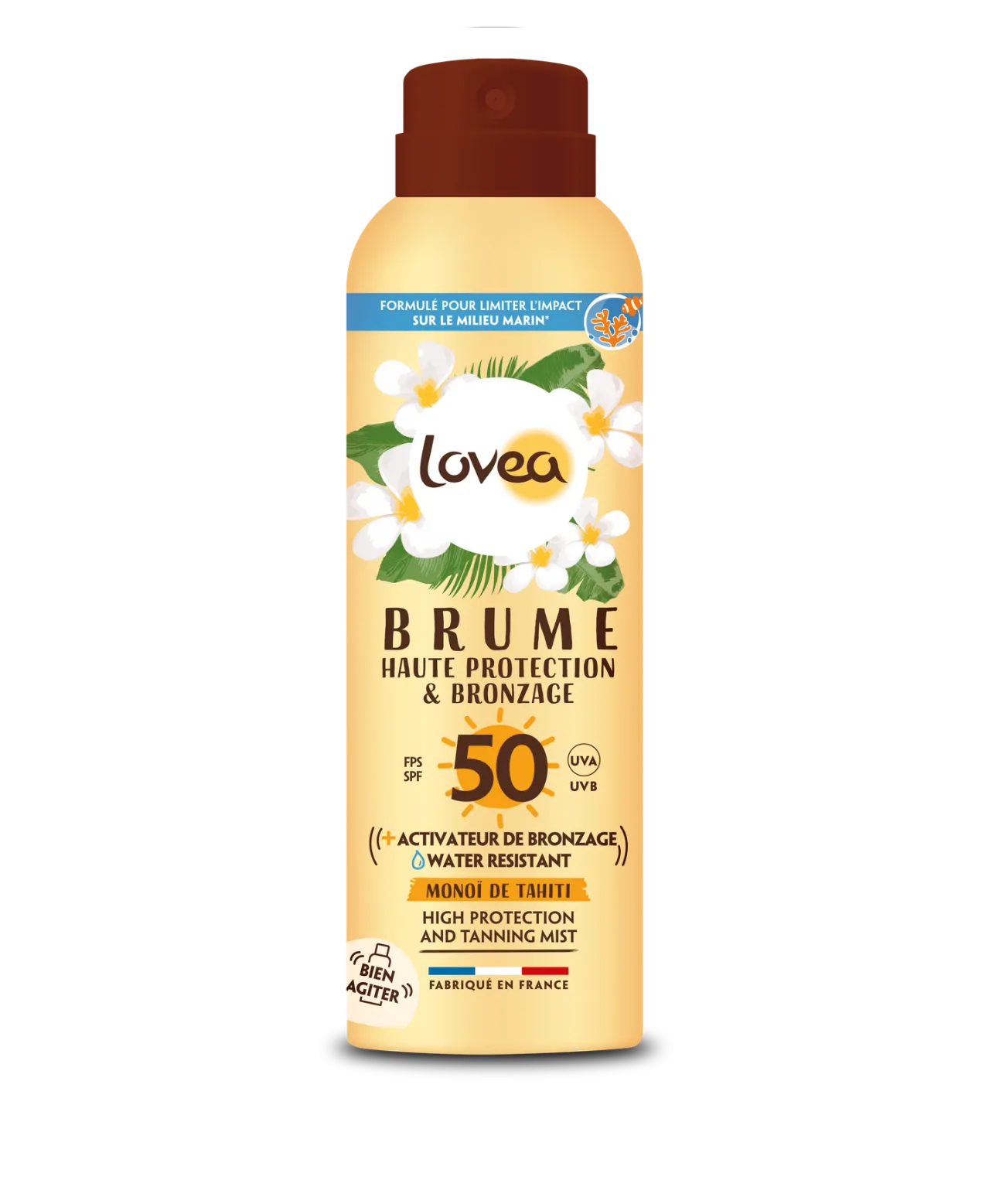 Bruma Protección Alta y Bronceado con Monoï SPF 50