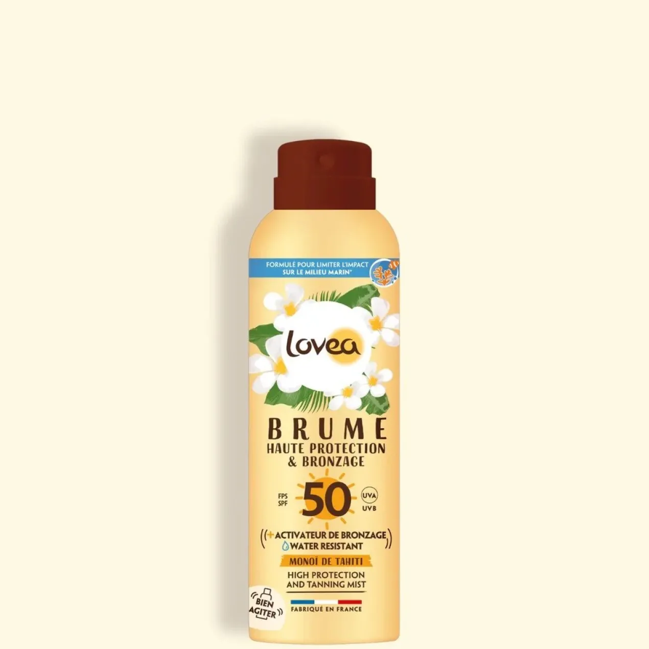 Bruma Protección Alta y Bronceado con Monoï SPF 50