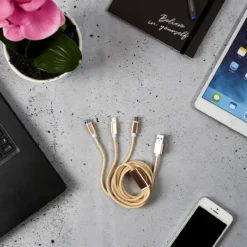 Cable USB 3 en 1 MICRO USB-T C
