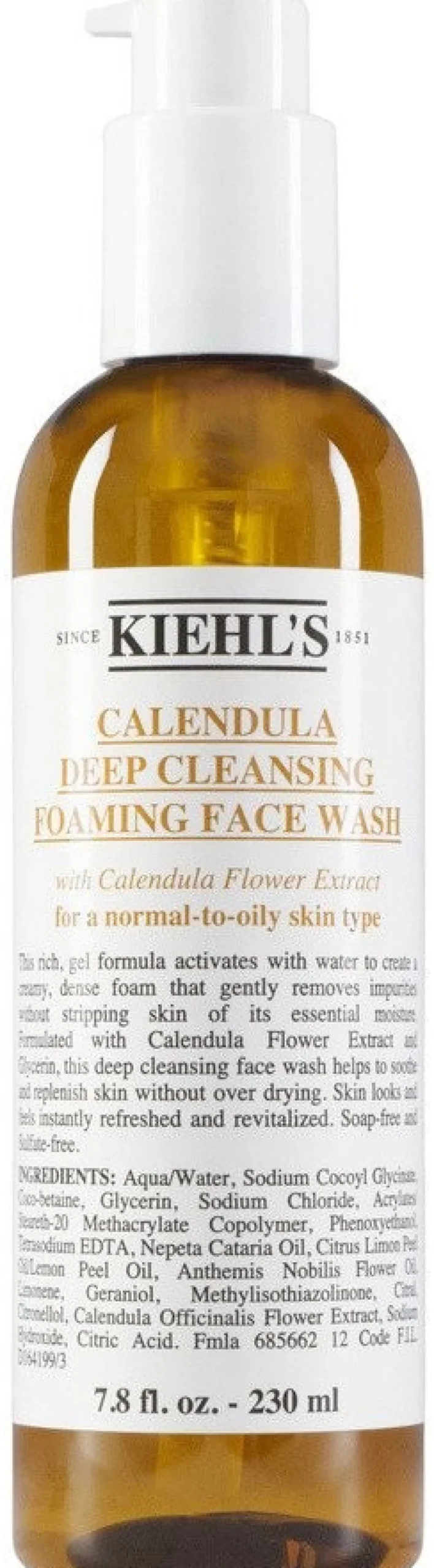 Calendula Deep Cleansing Foaming Face Wash Gel Limpiador Facial
