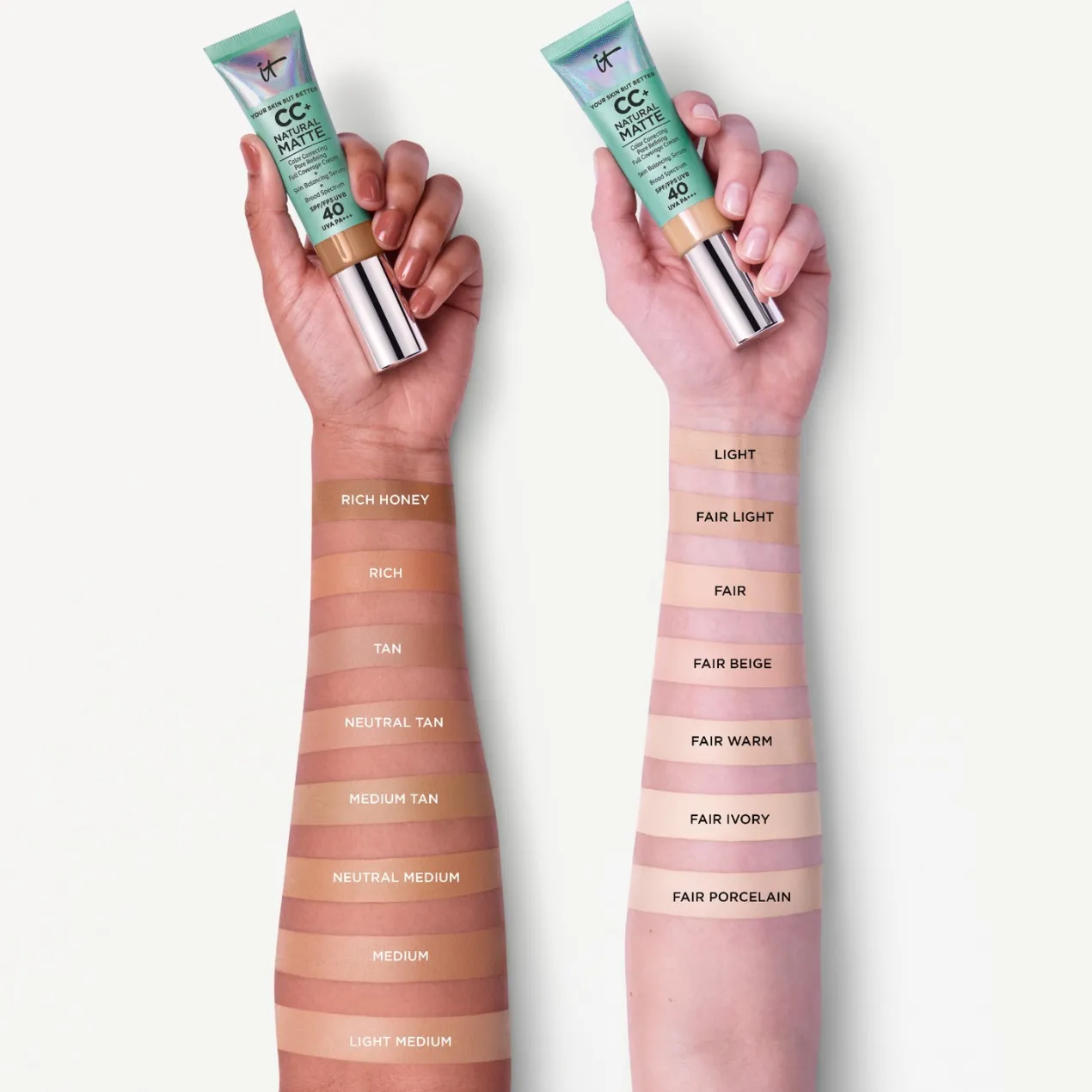 CC+ Natural Matte SPF 40 Base de Maquillaje Matificante Control de Brillo