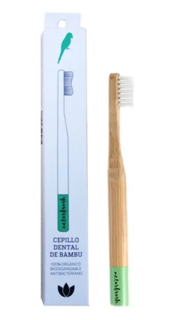 Cepillo de Bambú Verde Kids