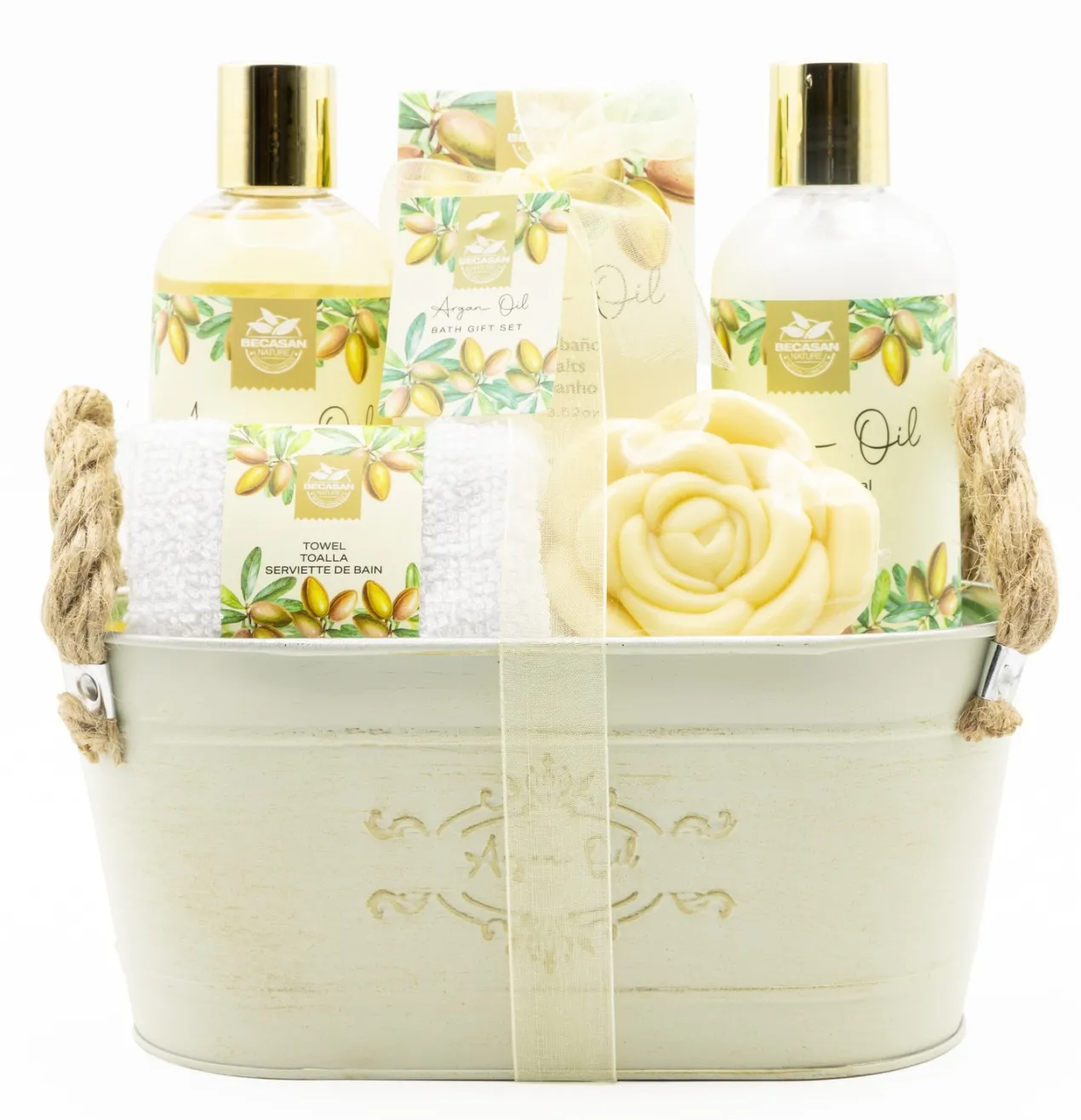 Cesta de Baño Metálica Argán