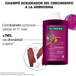Champú Acelerador del Crecimiento con Adenosina y Quinina