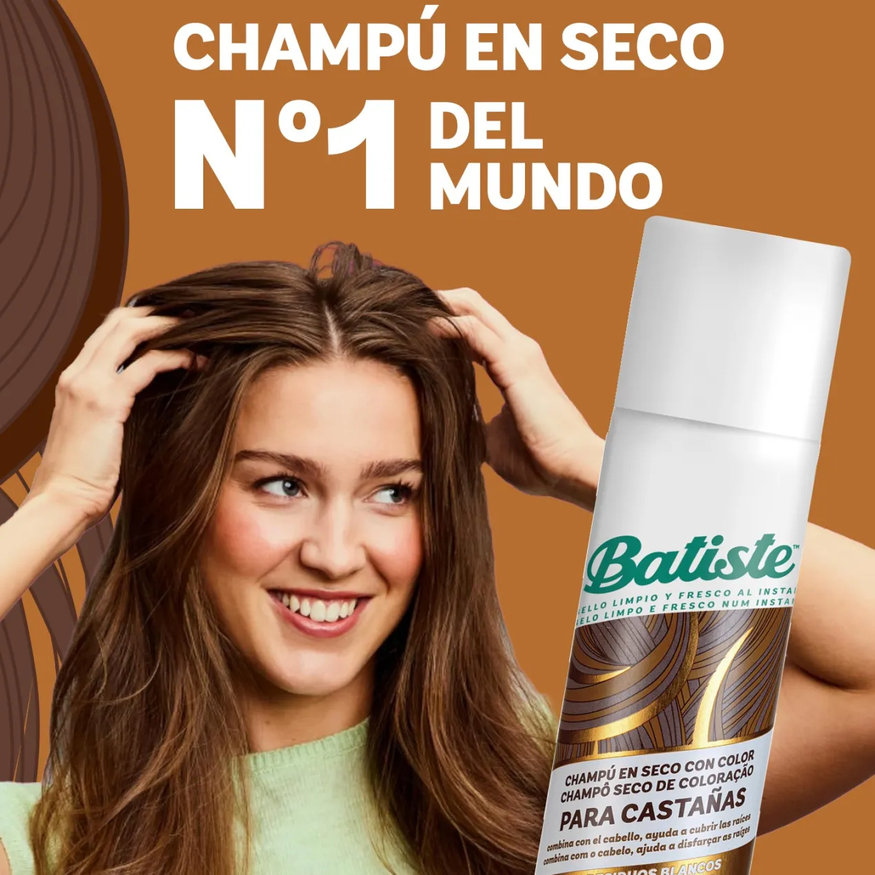 Champú en Seco con Color para Castañas