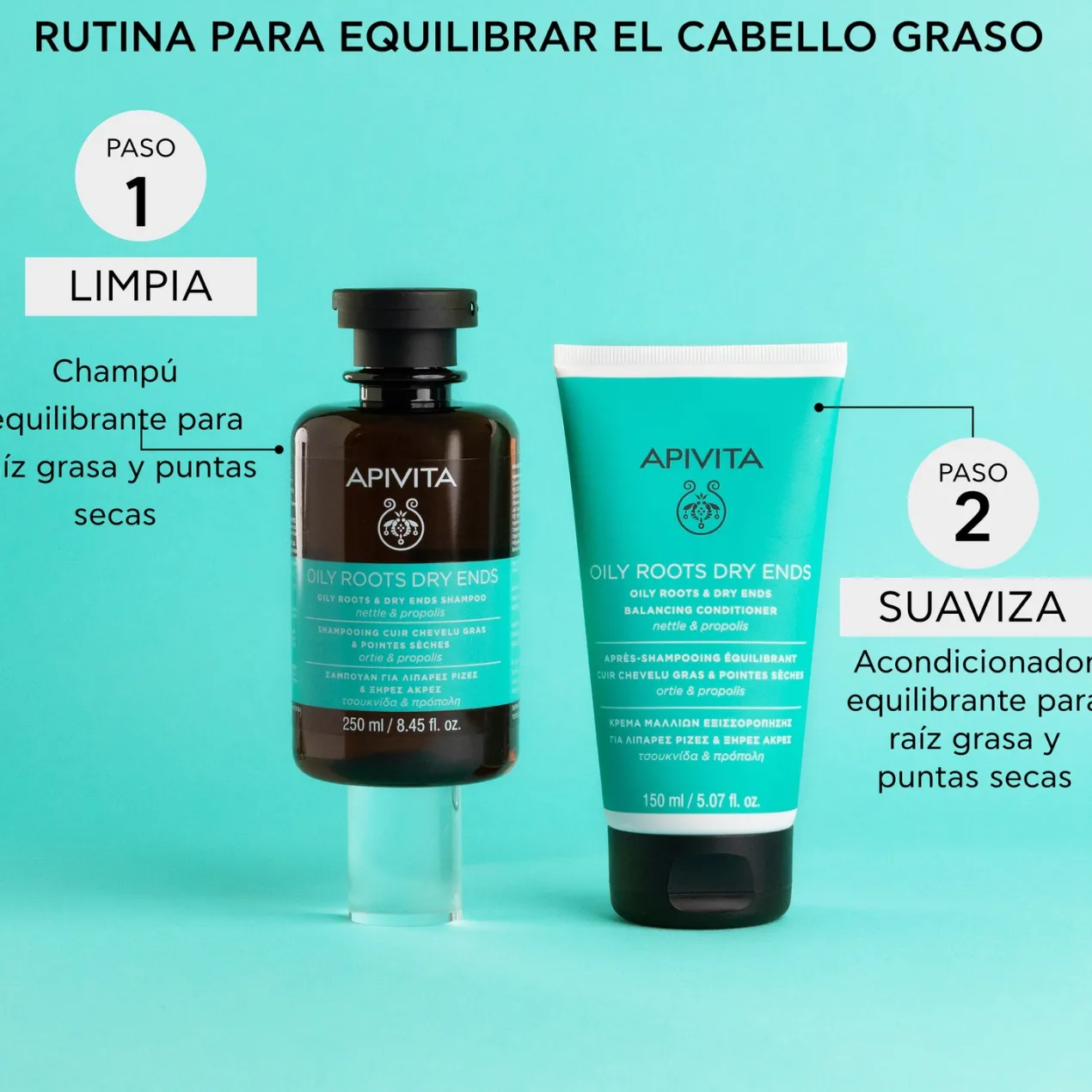 Champú Equilbrante Raíz Grasa y Puntas Secas