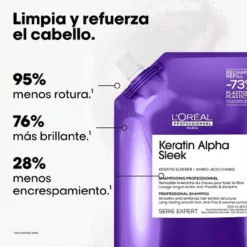 Champú profesional sin sulfatos Keratin Alpha Sleek