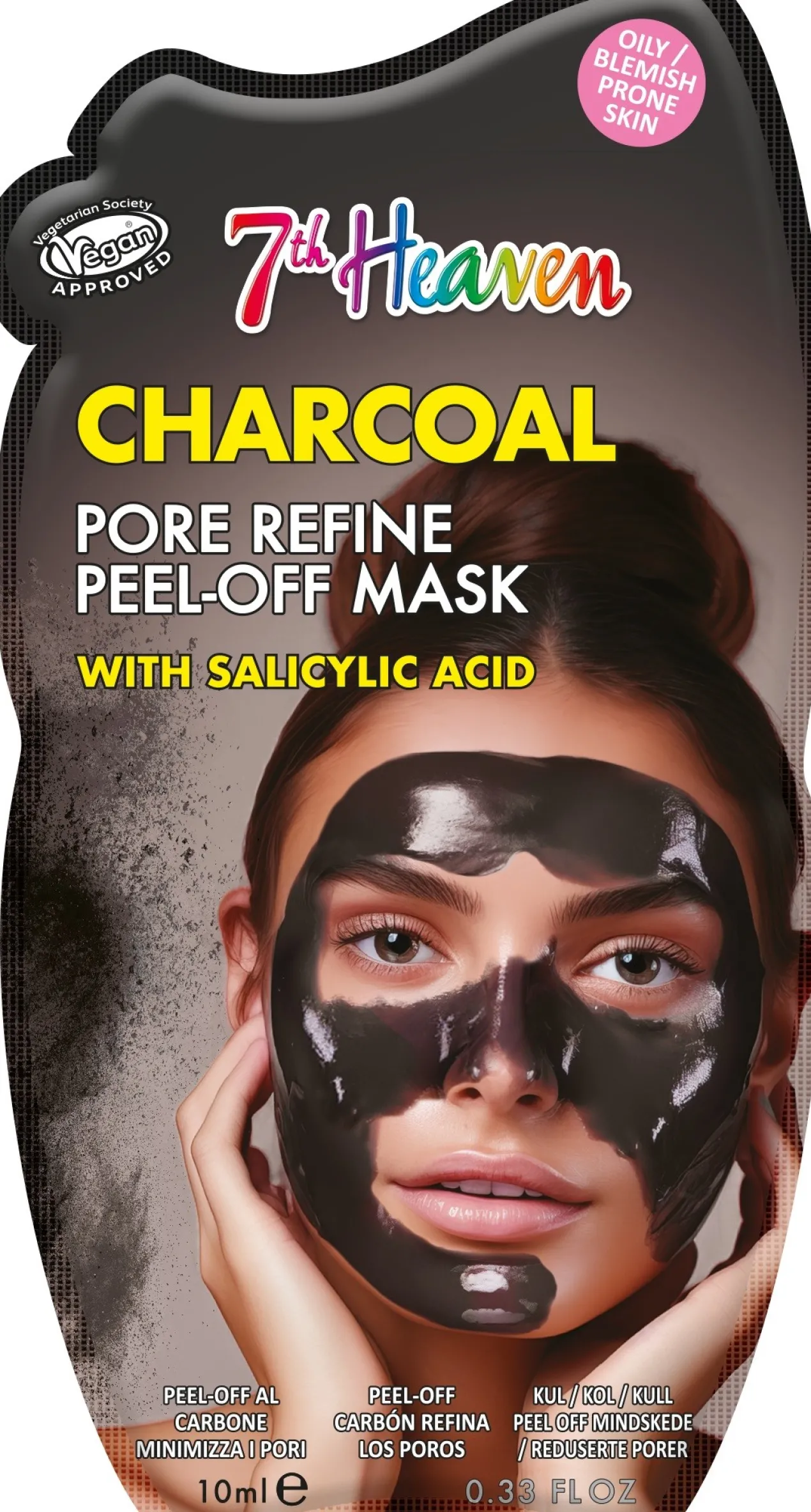 Charcoal Pore Refine Mascarilla Facial Peel-Off con Carbón Activo y Ácido Salicílico