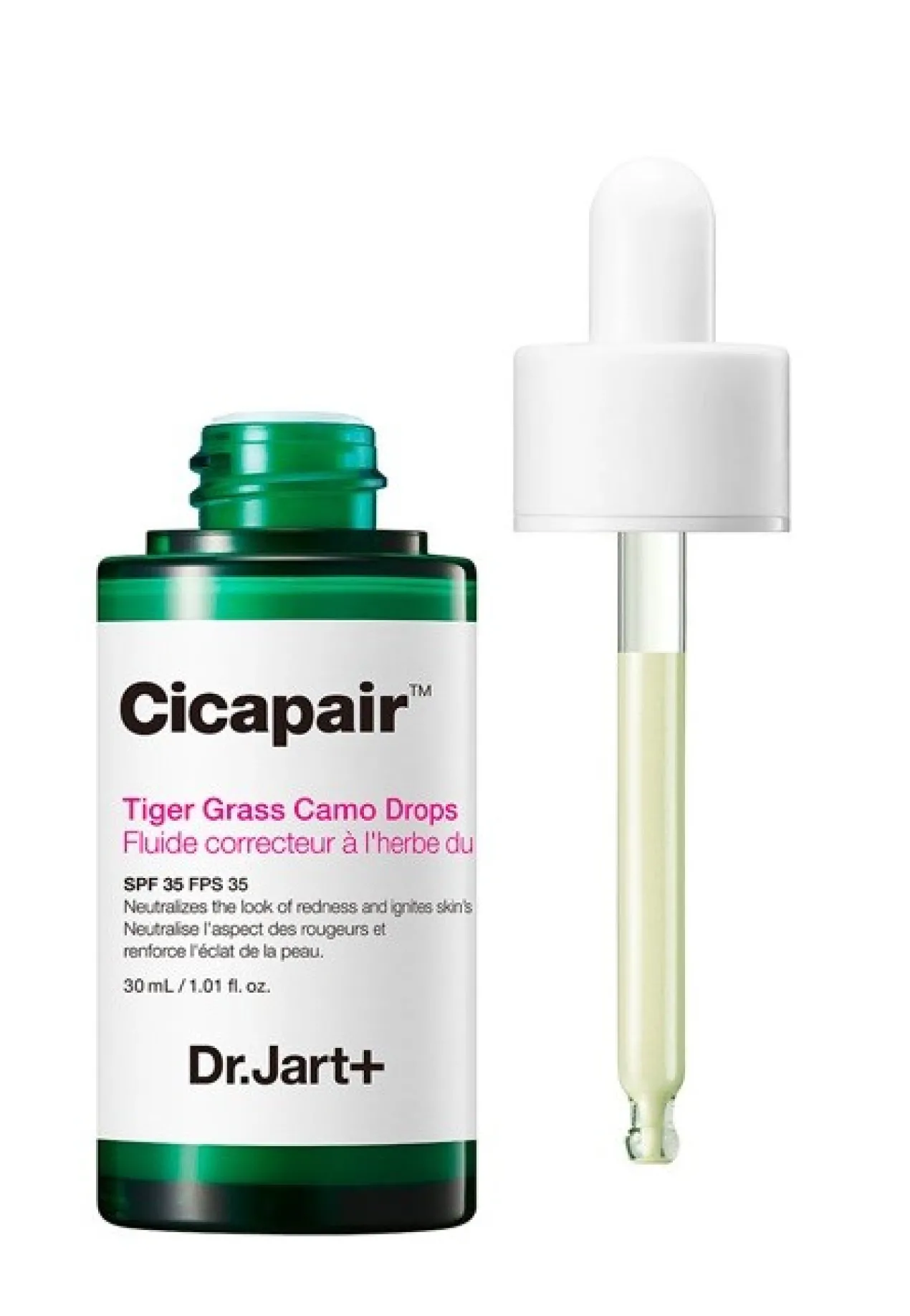 Cicapair Tiger Grass Camo Drops SPF35 Antienrojecimiento