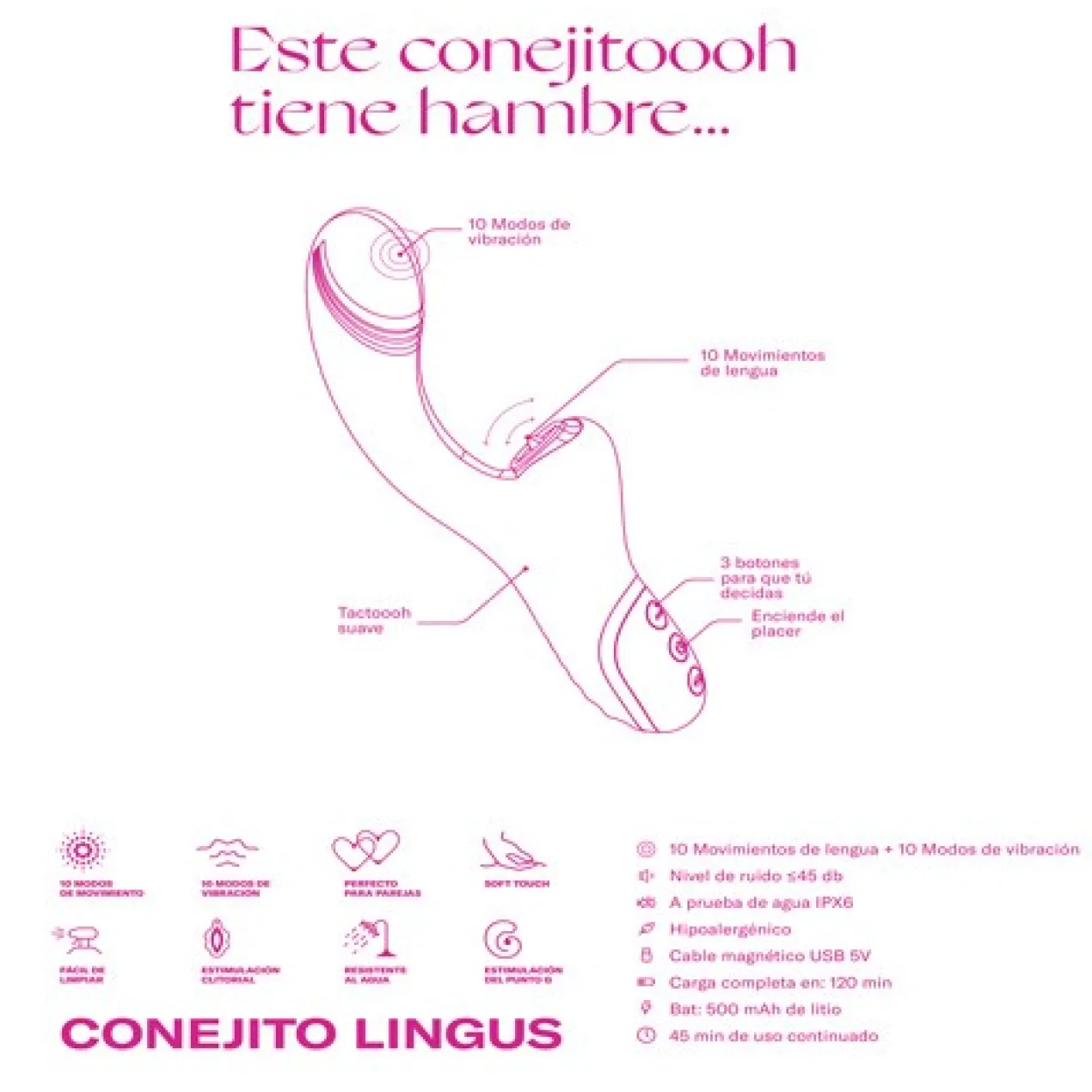Conejito Lingus Vibrador