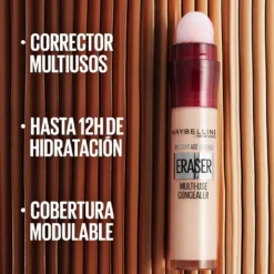 Corrector de Ojeras Borrador de Imperfecciones con Hidratación 12H y Acabado Natural