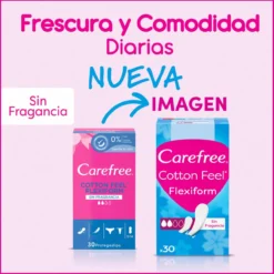 Cotton Feel Flexiform Salvaslip Absorbencia Normal Sin Fragancia