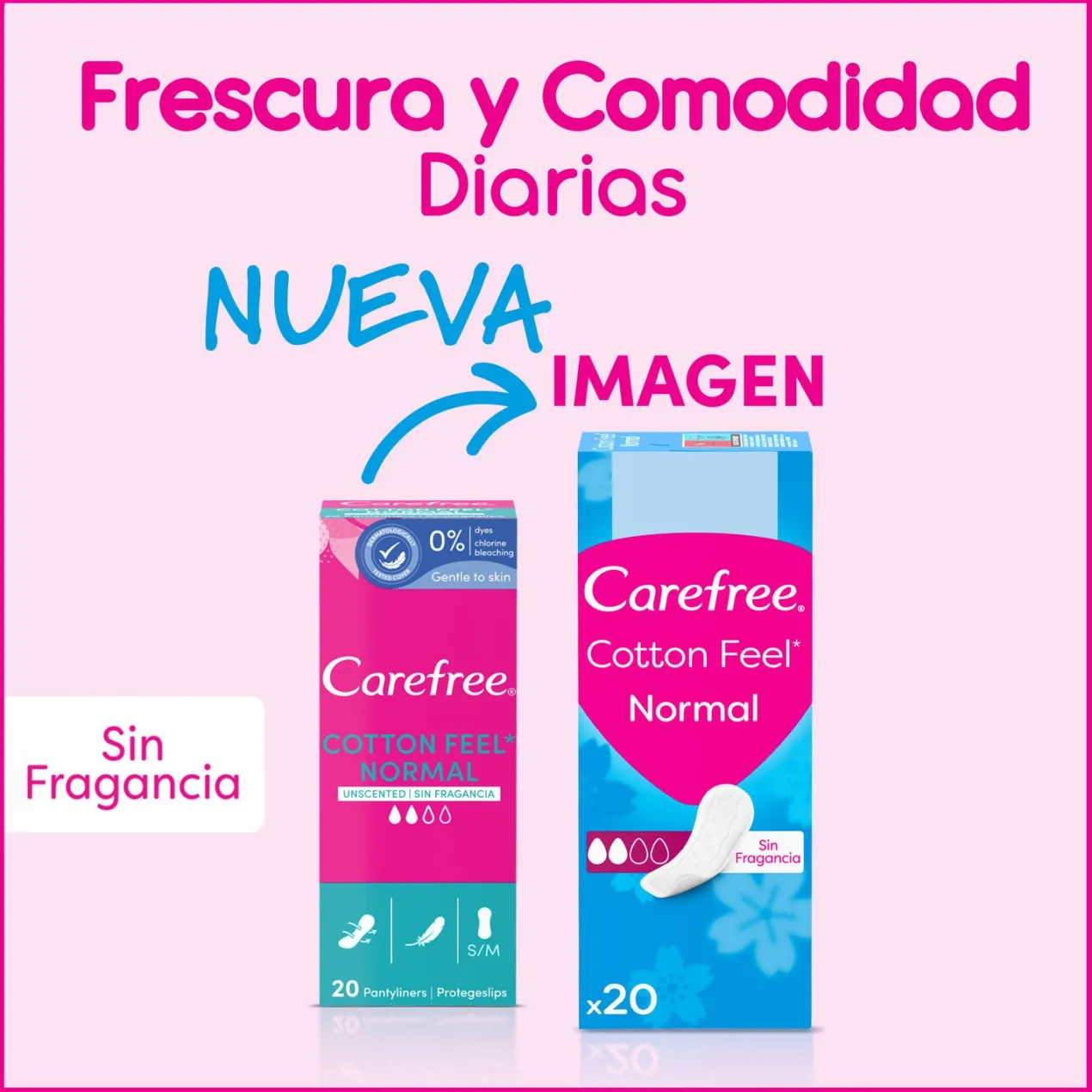 Cotton Feel sin Fragancias Salvaslip Absorbencia Normal Perfect Fit