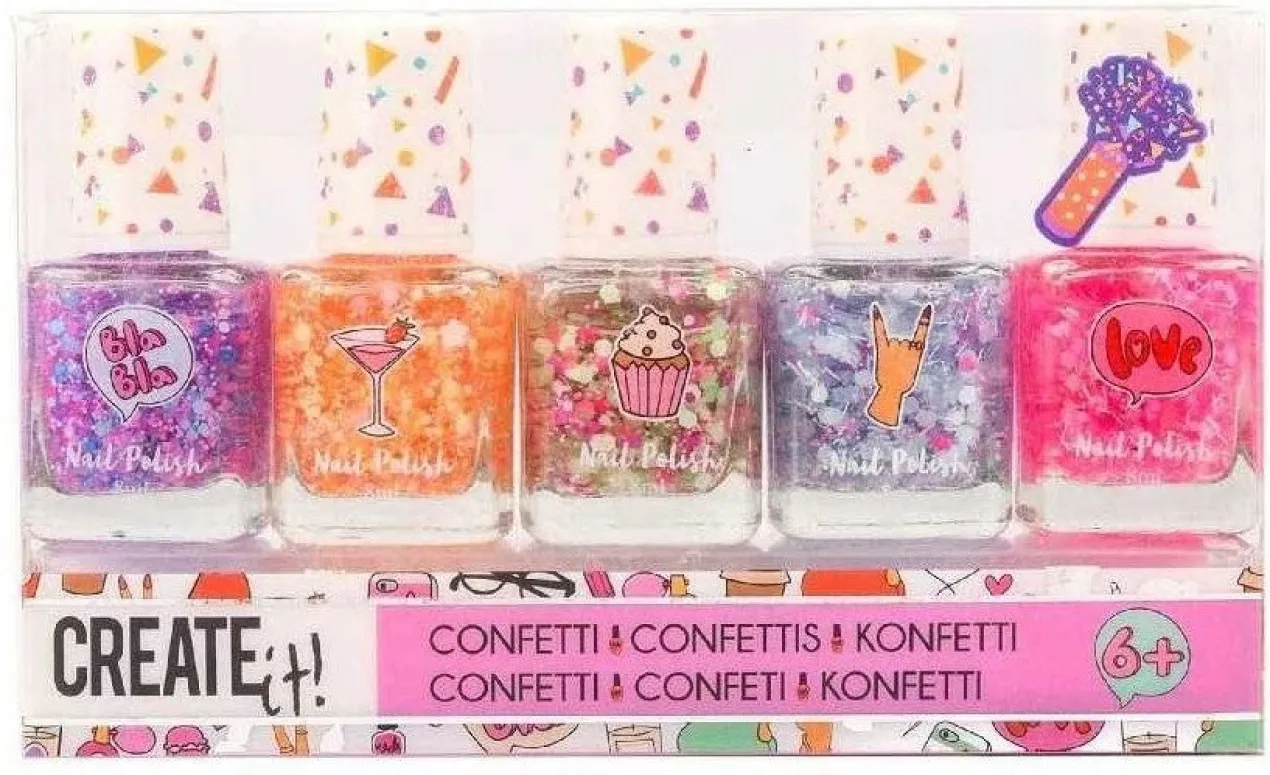Create It! Set Esmaltes de Uñas Confetti
