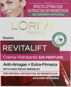 Crema antiarrugas Revitalift sin perfume