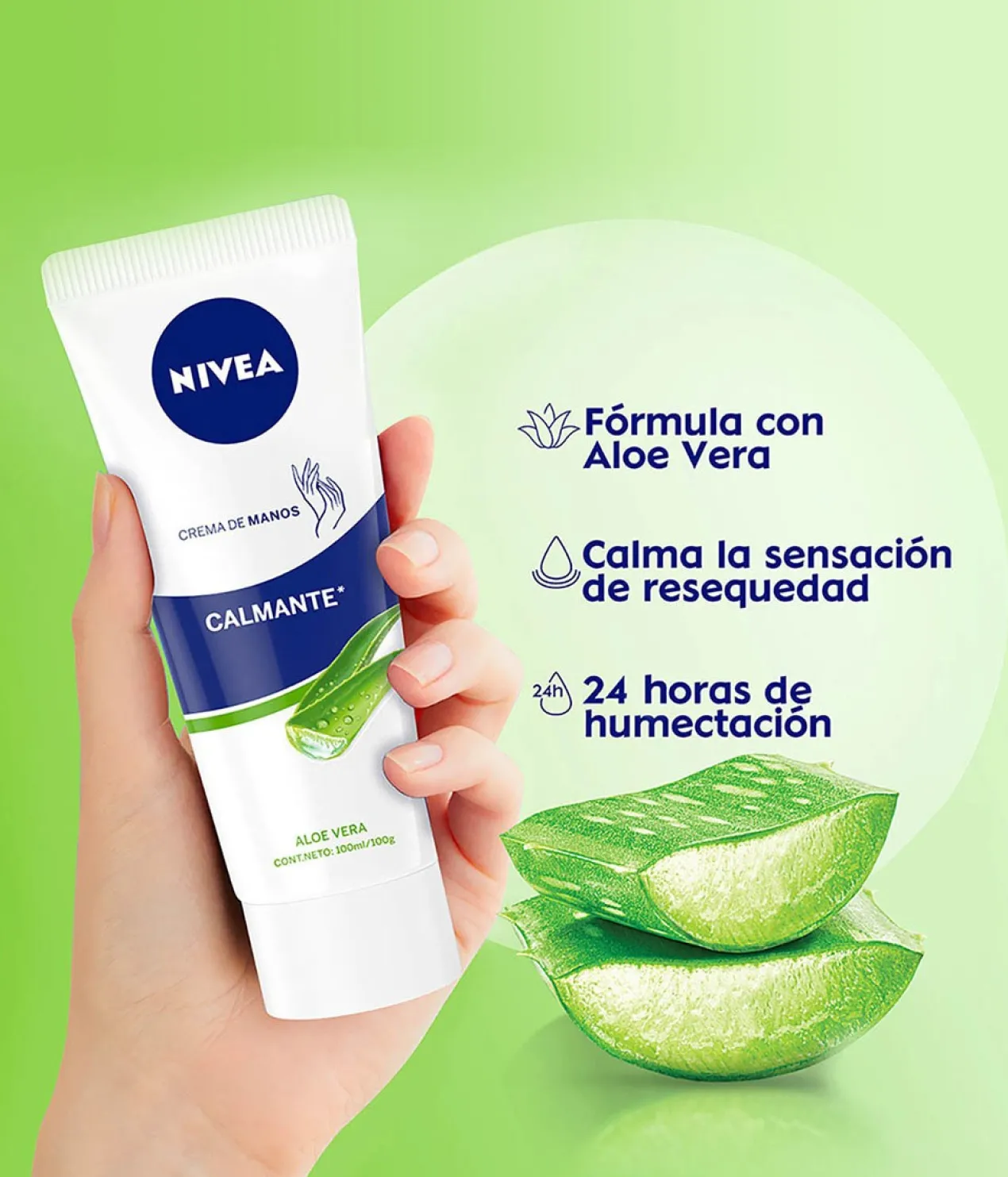 Crema de Manos Calmante Aloe Vera