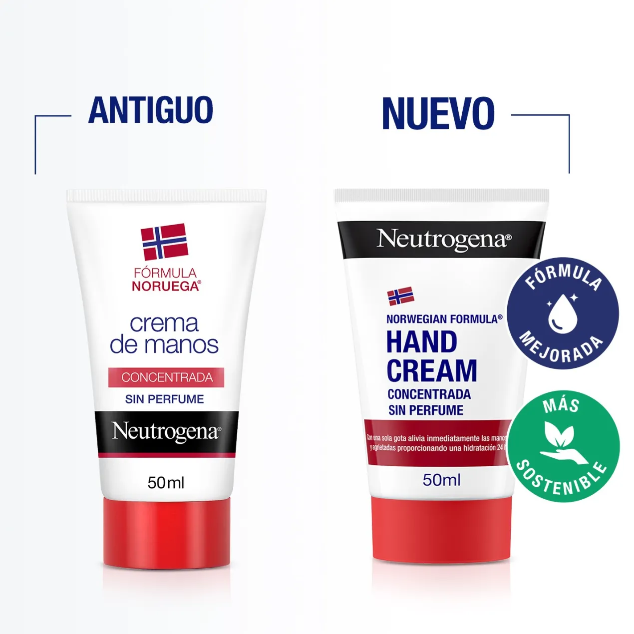 Crema de Manos sin Perfume Reparadora con Glicerina y Vitamina E