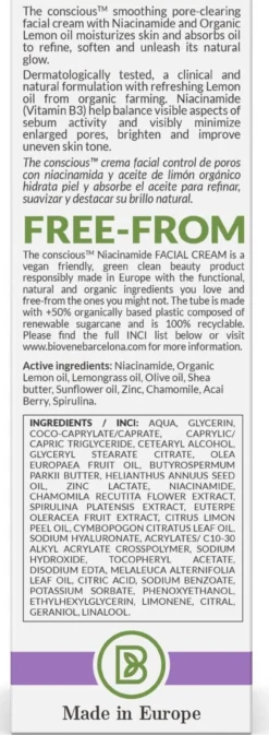 Crema Facial Control de Poros con Niacinamide