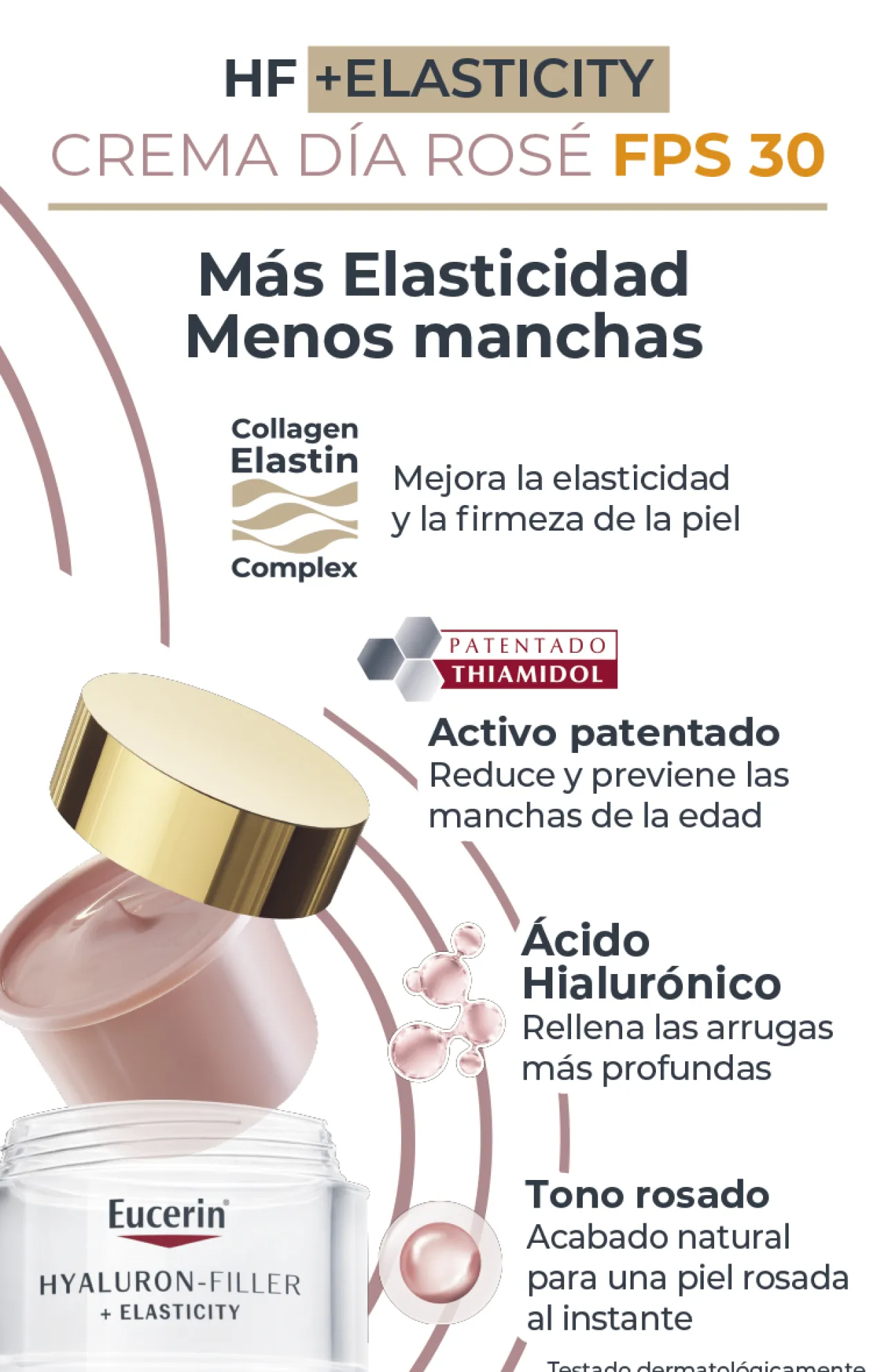 Crema Hyaluron-Filler + Elasticity Día Rosé SPF30 + Refill